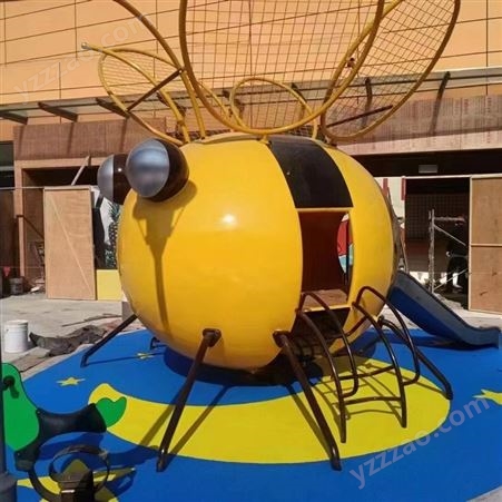 户外大型无动力游乐设备 小蜜蜂不锈钢滑梯 非标游乐设施