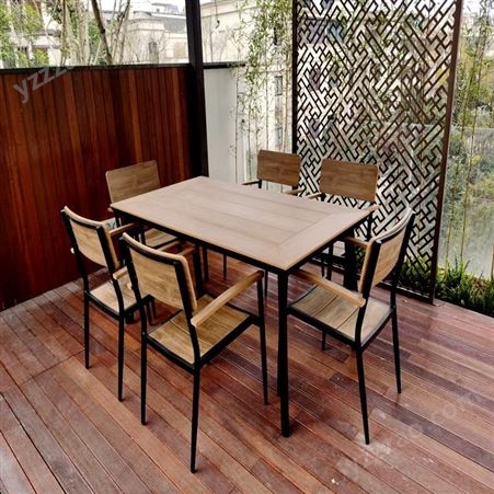 户外金属座椅 铸铝桌椅组合 轻奢露台庭院休闲家具