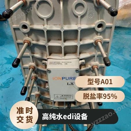 高纯水edi设备 脱盐率95% 工作温度5℃~45 小于2MΩ·cm 型号A01