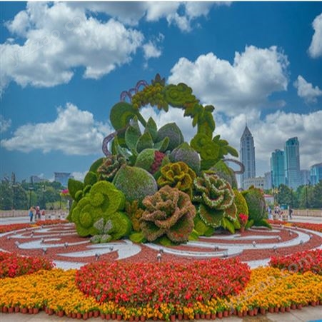 建之林仿真大型植物雕塑市政景区公园广场绿植落地摆件绿雕工艺品