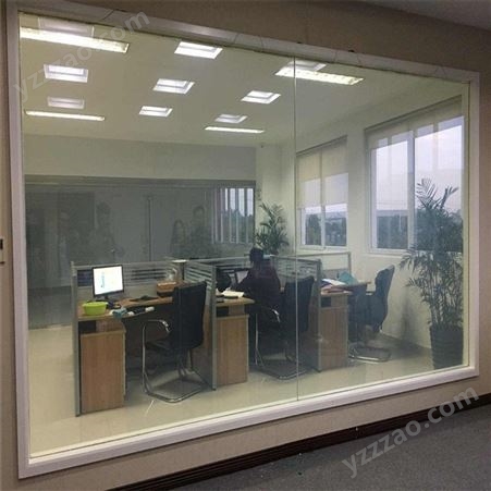 木杉 遥控调光玻璃 办公室会议室智能通电玻璃隔断调光膜定制
