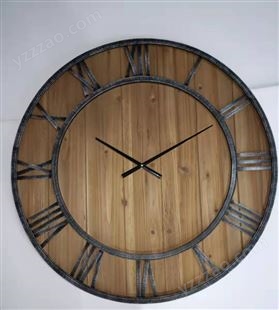 现代简约客厅玄关挂钟 个性家居客厅金属时钟 北欧轻奢铁艺钟表
