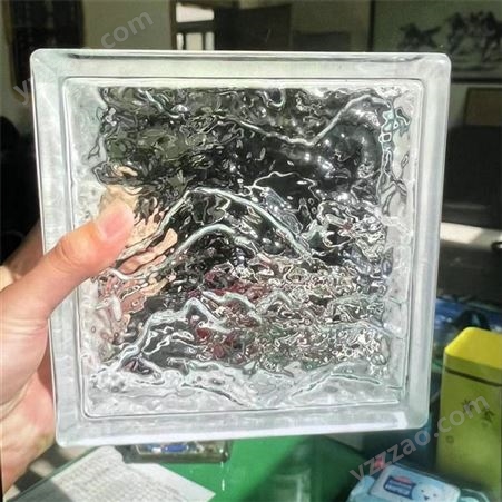 幕墙水晶玻璃方砖 透明方形空心玻璃砖 50mm厚冰晶砖卓瑞定制