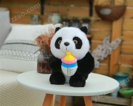 新款站姿熊猫公仔国宝动物园毛绒玩具仿真熊猫玩偶现货批发