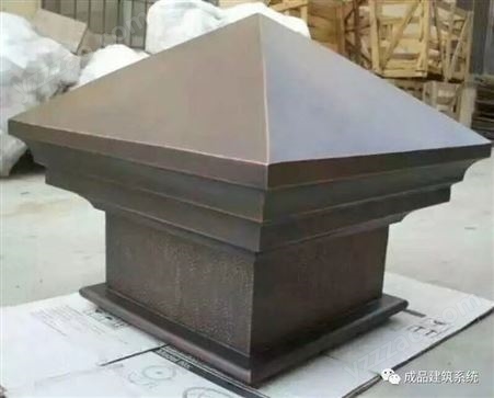 定制屋顶铝合金金属 烟囱帽 通风帽 排气帽 厂家制作安装