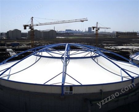 膜结构环保处理 工程设计施工安装 污水池盖板反吊膜集气罩