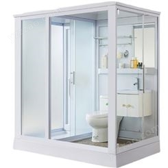 河南供应 玻璃钢底盘卫生间 钢化玻璃集成卫浴 整体洗手间