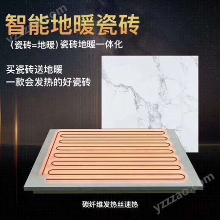 暖力捷碳纤维 地暖发热瓷砖 800×800×2cm 电地暖   地暖发热模块