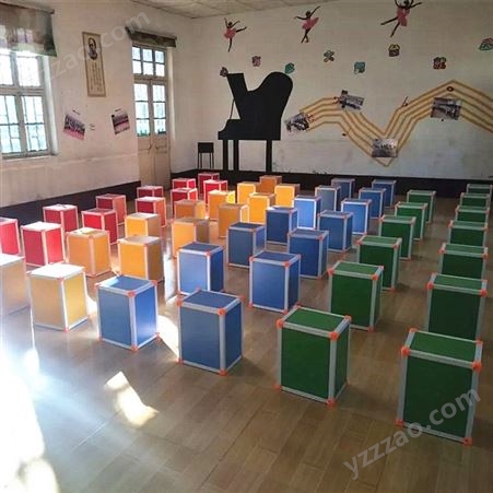 多功能音乐凳合唱凳六面体凳 中小学幼儿园专用大合唱凳子