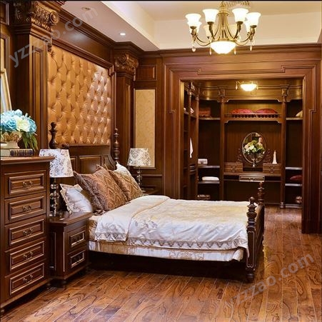 美式欧式实木护墙板定制 客厅卧室电视背景墙装饰集成墙板木饰面