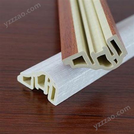 竹木纤维装饰线条 顶角线瓦口线高低生态木木塑墙裙收口造型线条