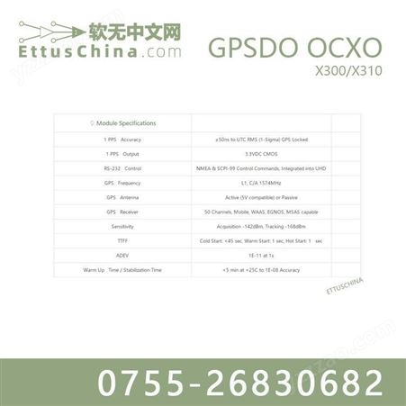 软件无线电 时钟源 GPSDO OCXO X310/X300