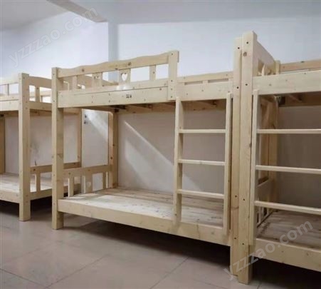 学生宿舍上下铺木床 加厚加粗  高低实木床