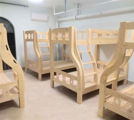 学生宿舍上下铺木床 加厚加粗  高低实木床