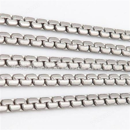 不锈钢方珍珠链钛钢通用常规半成品代客抛光首饰配件订购