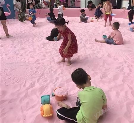 染色烧结彩砂粉色沙滩砂儿童沙画游乐场人工造景砂