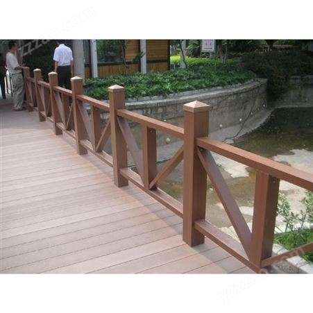 木塑护栏园林河道定制生态围栏凉亭花园防腐塑木栏杆
