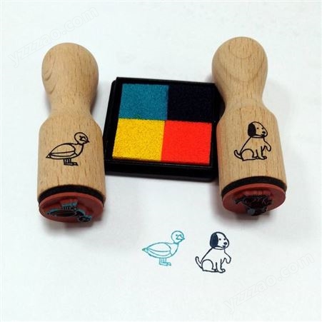 木头印章儿童印章玩具印章定制印章榉木印章日本印章韩国印章
