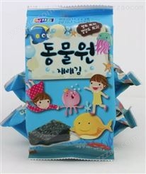 韩国批发海苔、团购价格、产品 鲜之园小动物乐园脆海苔